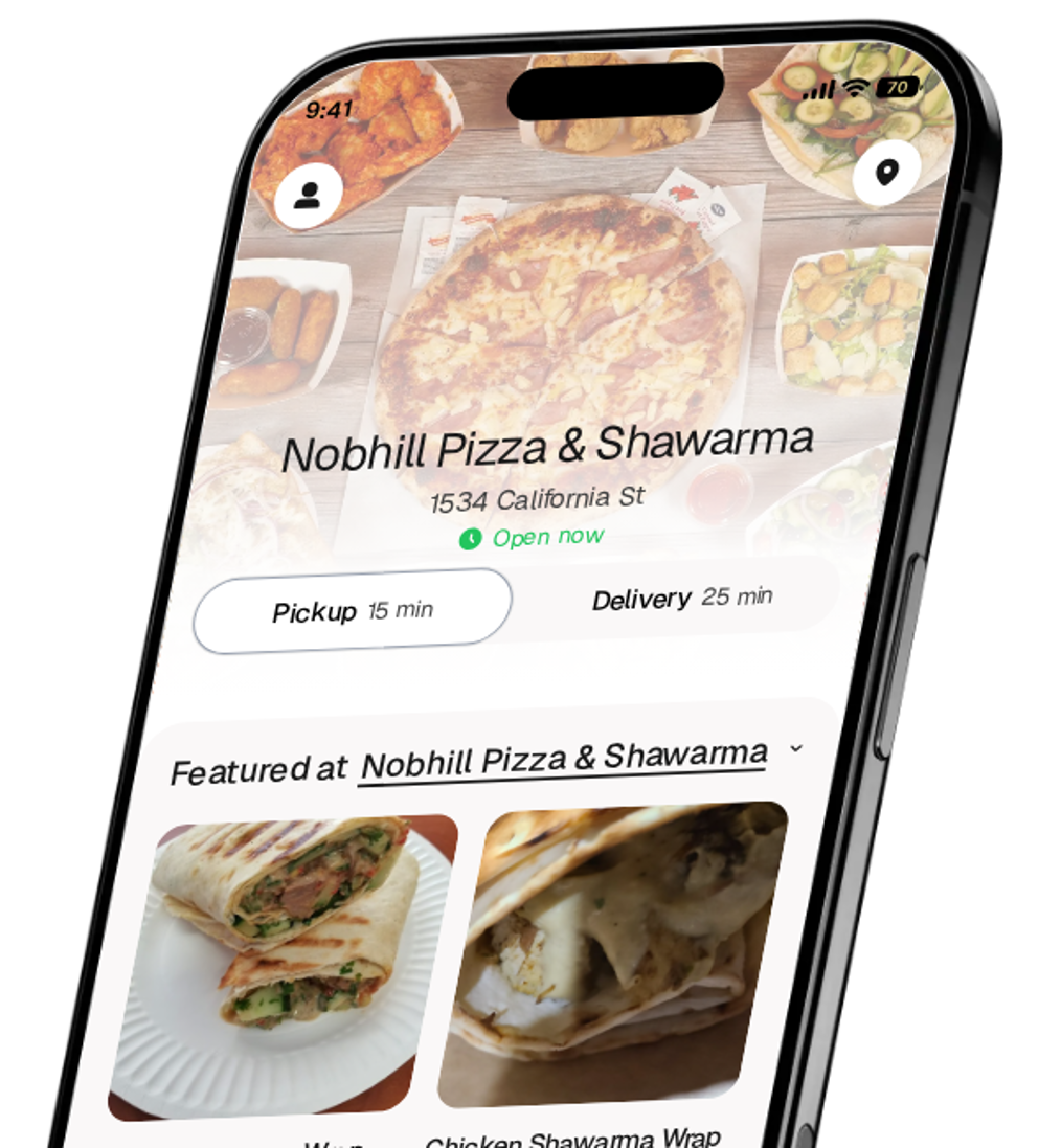 Nobhill Pizza & Shawarma app preview