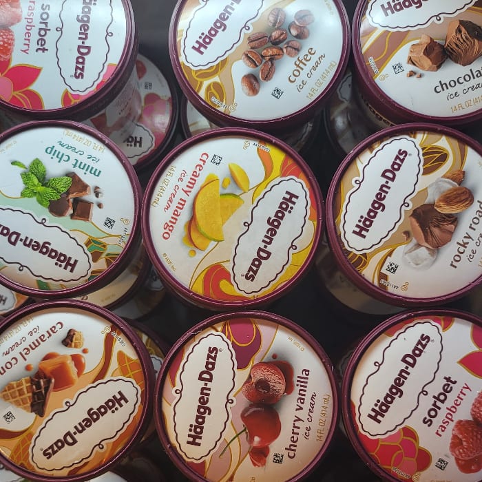 Haagen Dazs Pints.