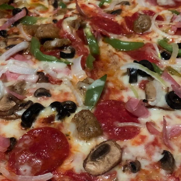 Gourmeat Special Pizza.